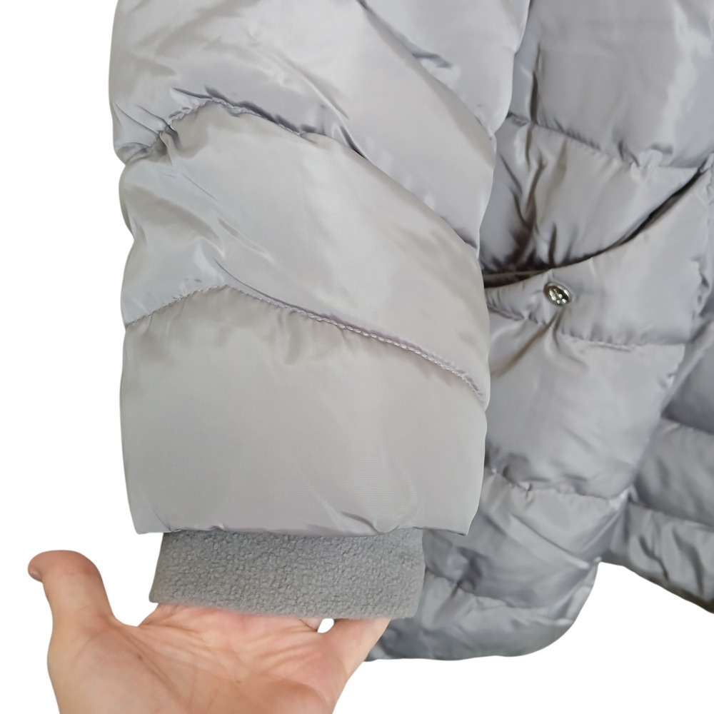 Steve Madden Gray Puffer Coat Womens Plus Size 2X Long Quilted Winter Jacket - Picture 7 of 16